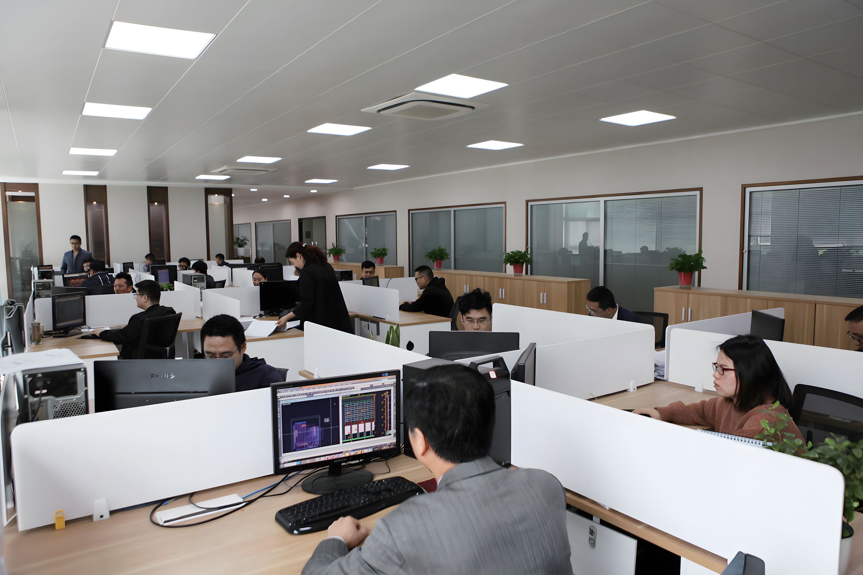 Engineers at the Baoye Curtain Wall design institute